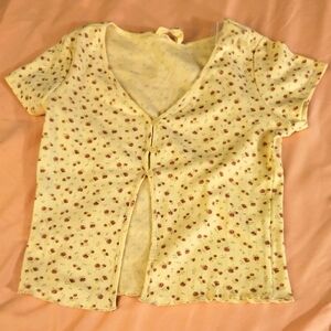 Floral Yellow Kids Top‎